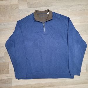 Tommy Bahama Sweater Quarter Zip Size XXL Reversible